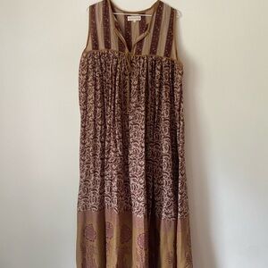 Daughters of India Earthy Patterned Maxi Dress